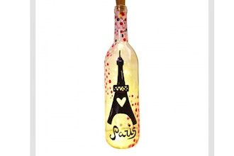 Paint Nite: Paris Wine Bottle with Lights